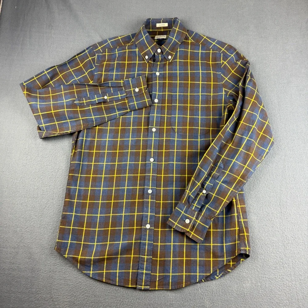 J Crew Oxford Shirt Men's S Plaid Classic Slim Stretch Dress Casual Office Lot 5